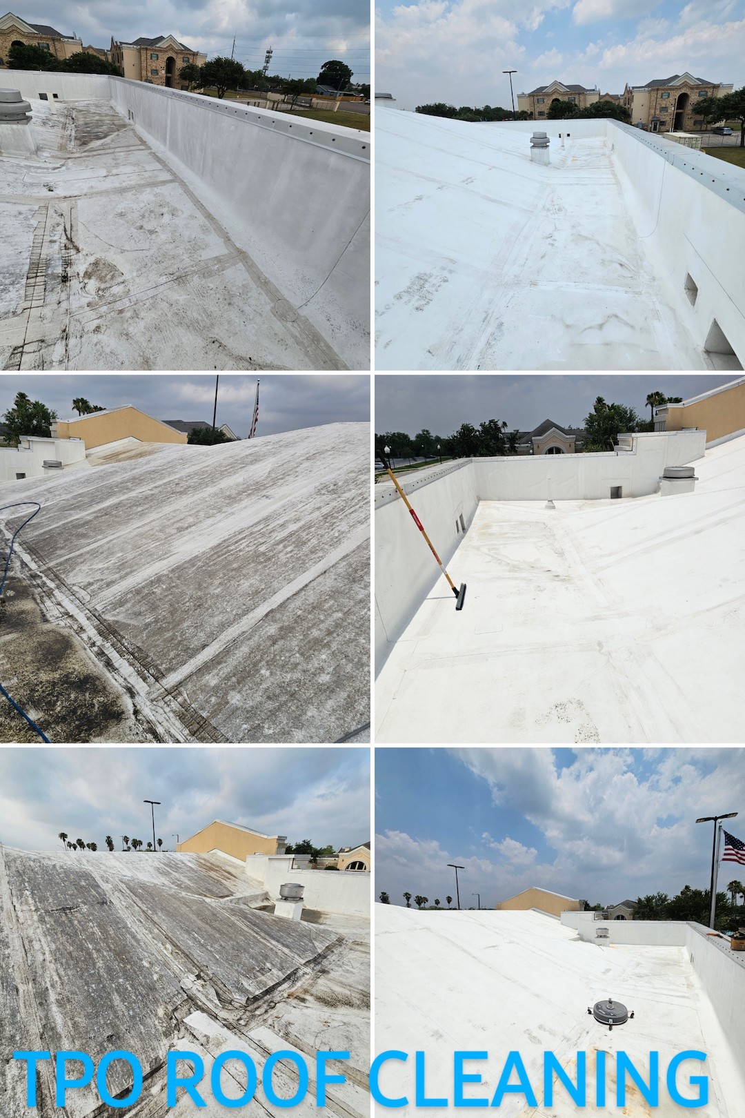 TPO Roof Cleaning in Brownsville, TX